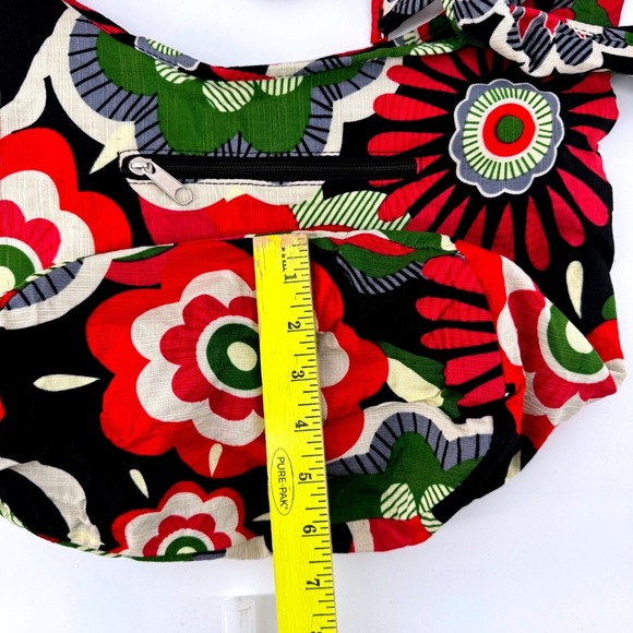 New Retro Floral Print Fabric Hobo Bag Shoulder Bag Large Canvas Bohemian Purse - Picture 8 of 8